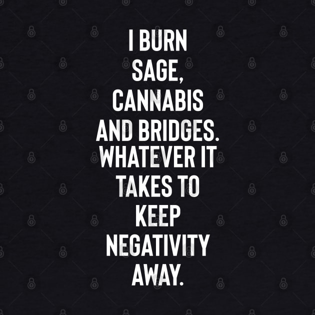 I burn sage, cannabis and bridges. by BethLeo